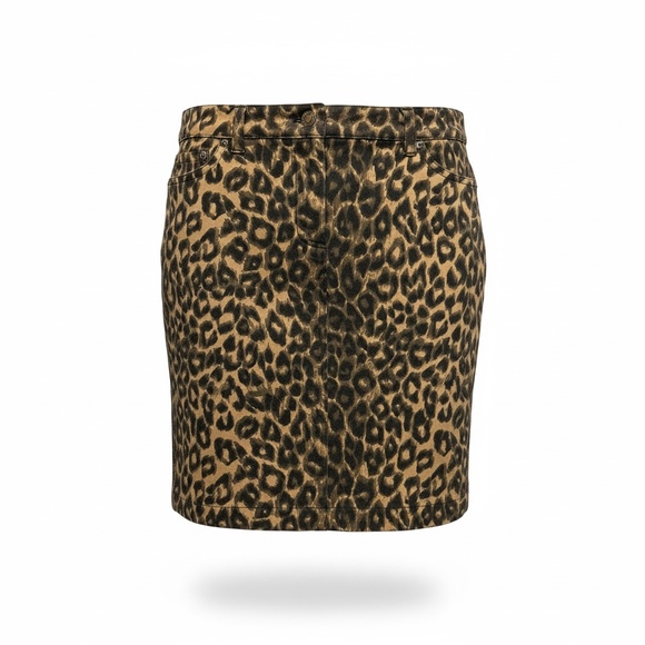JONES NEW YORK Petite Leopard Stretch Pencil skirt 8P | streetwear grunge office - Picture 2 of 14